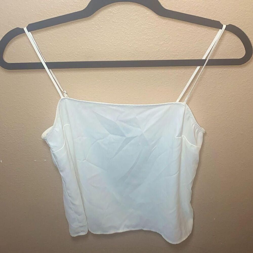 90s Express White Adjustable Spaghetti Strap Camisole XS